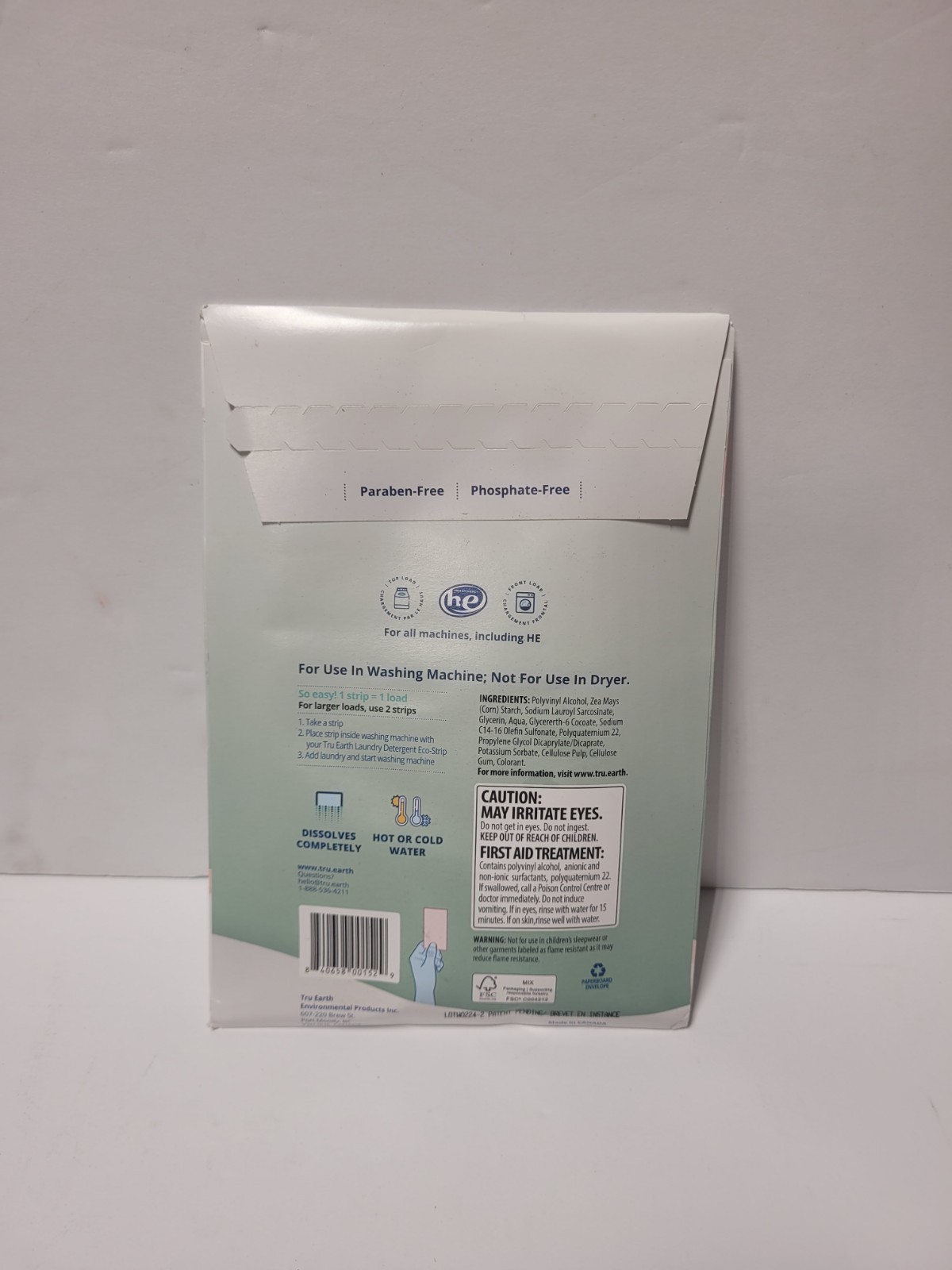 Tru Earth Ultra Concentrated Eco-Strips Fabric Softener Unscented 64 Ct