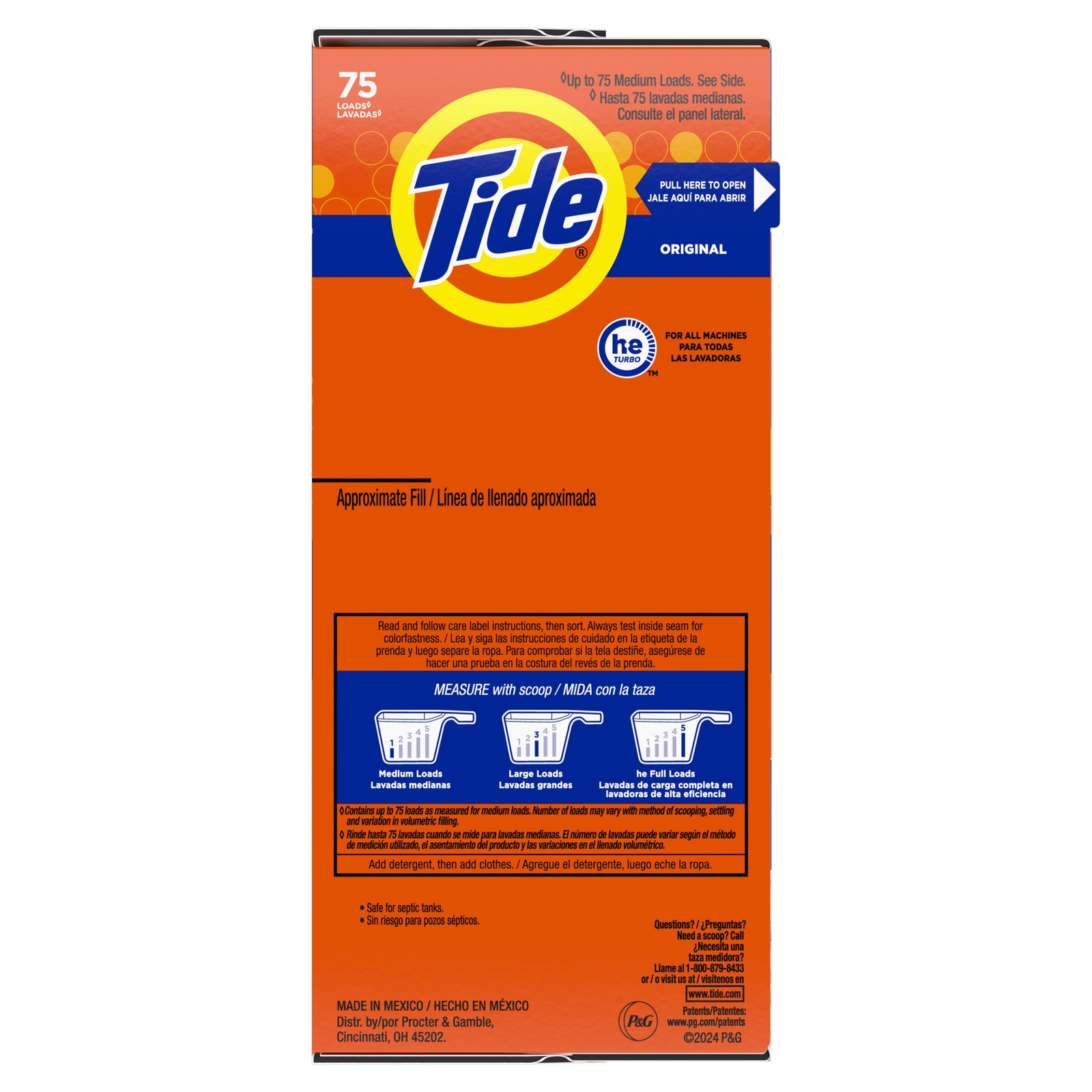Powder Laundry Detergent, Original Scent, 85 Oz, 75 Loads