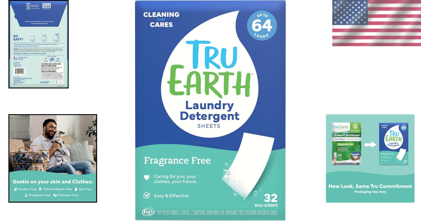 -Friendly Laundry Sheets for Sensitive Skin – 32 Loads in Compact Design