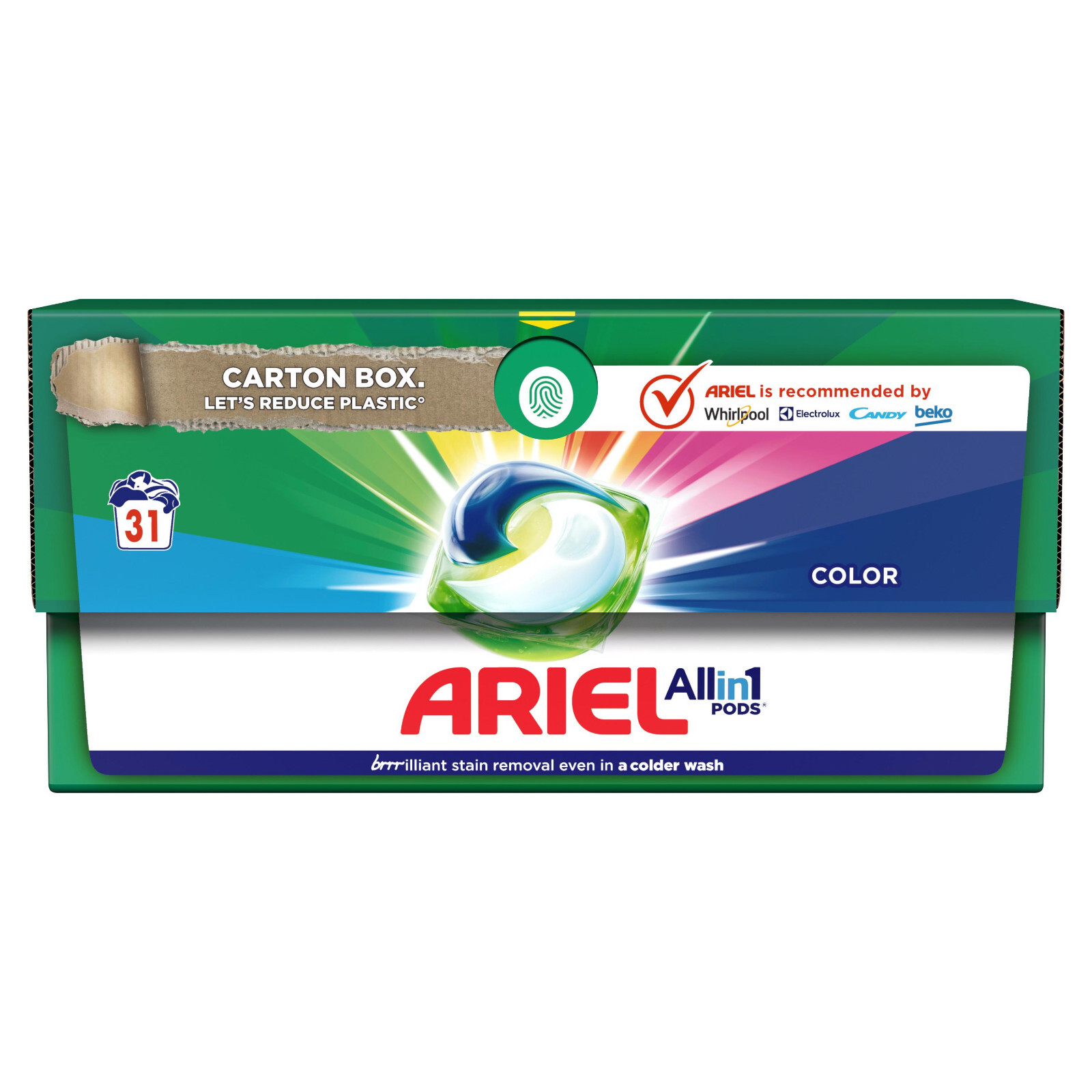 ARIEL COLOR Laundry Capsules All in 1 Washing Machine Pods 31 Caps Box
