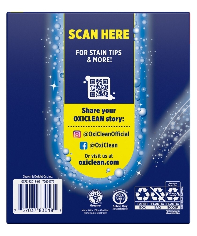 OXI CLEAN CONCENTRATE VERSATILE STAIN REMOVER DETERGENT BOOSTER (8.8 Lb. Pack)