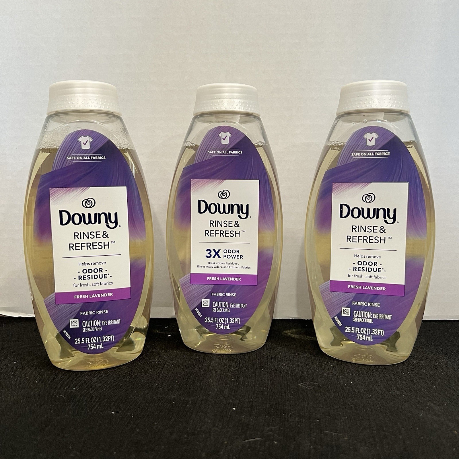 Downy Rinse and Refresh Fabric Rinse Fresh Lavender 25.5oz 3 Pack Lot Odor Power