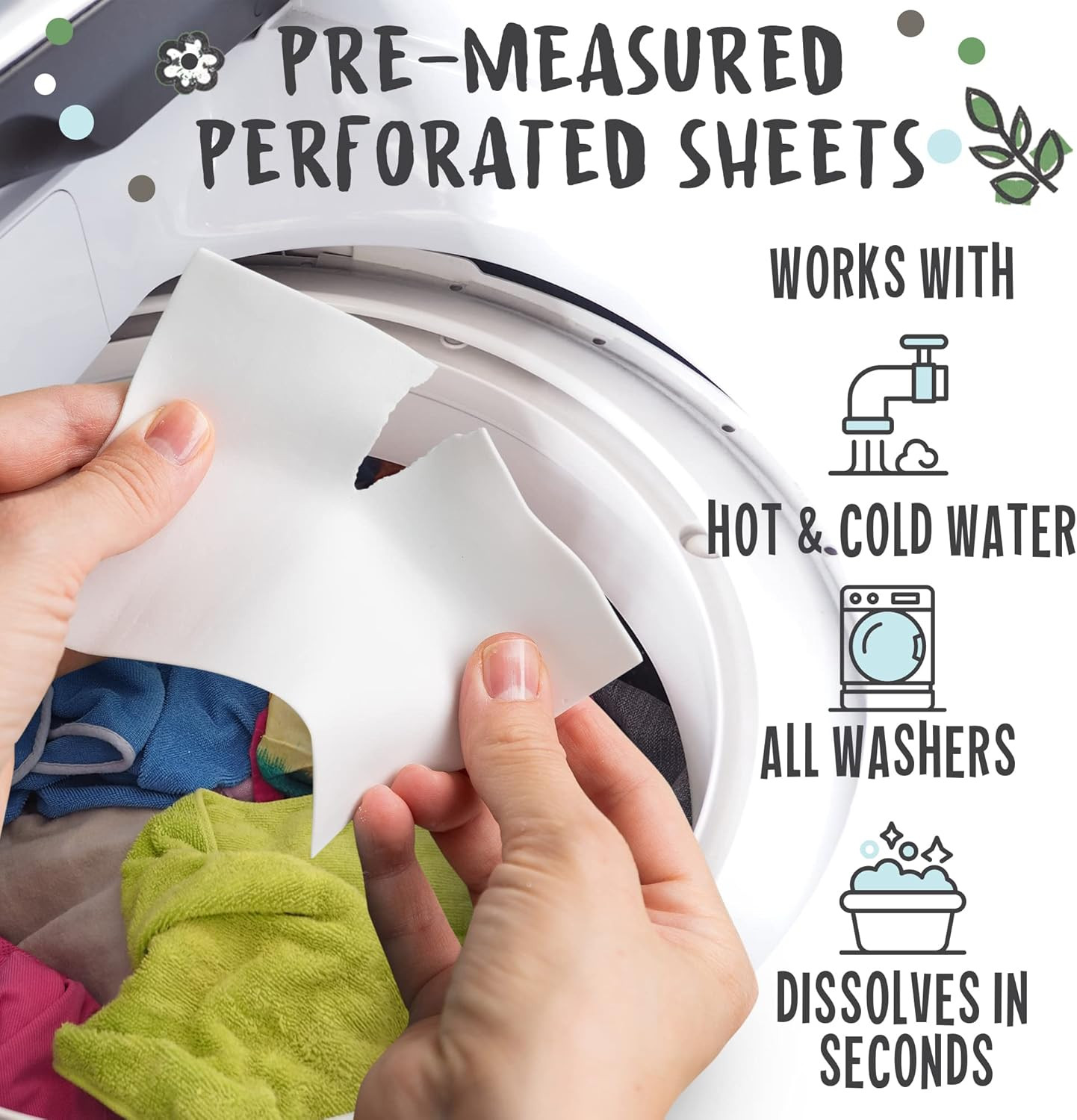 Eco Laundry Detergent Sheets – 80 Loads Laundry Sheets Detergent – 40 No Plastic