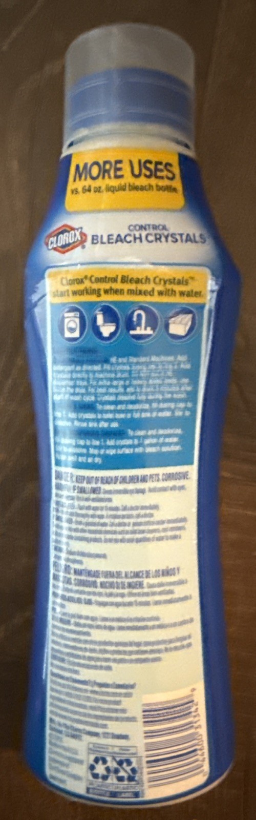 Clorox Zero Splash Bleach Crystals Cleaner Laundry Water Activated 24oz Disconti