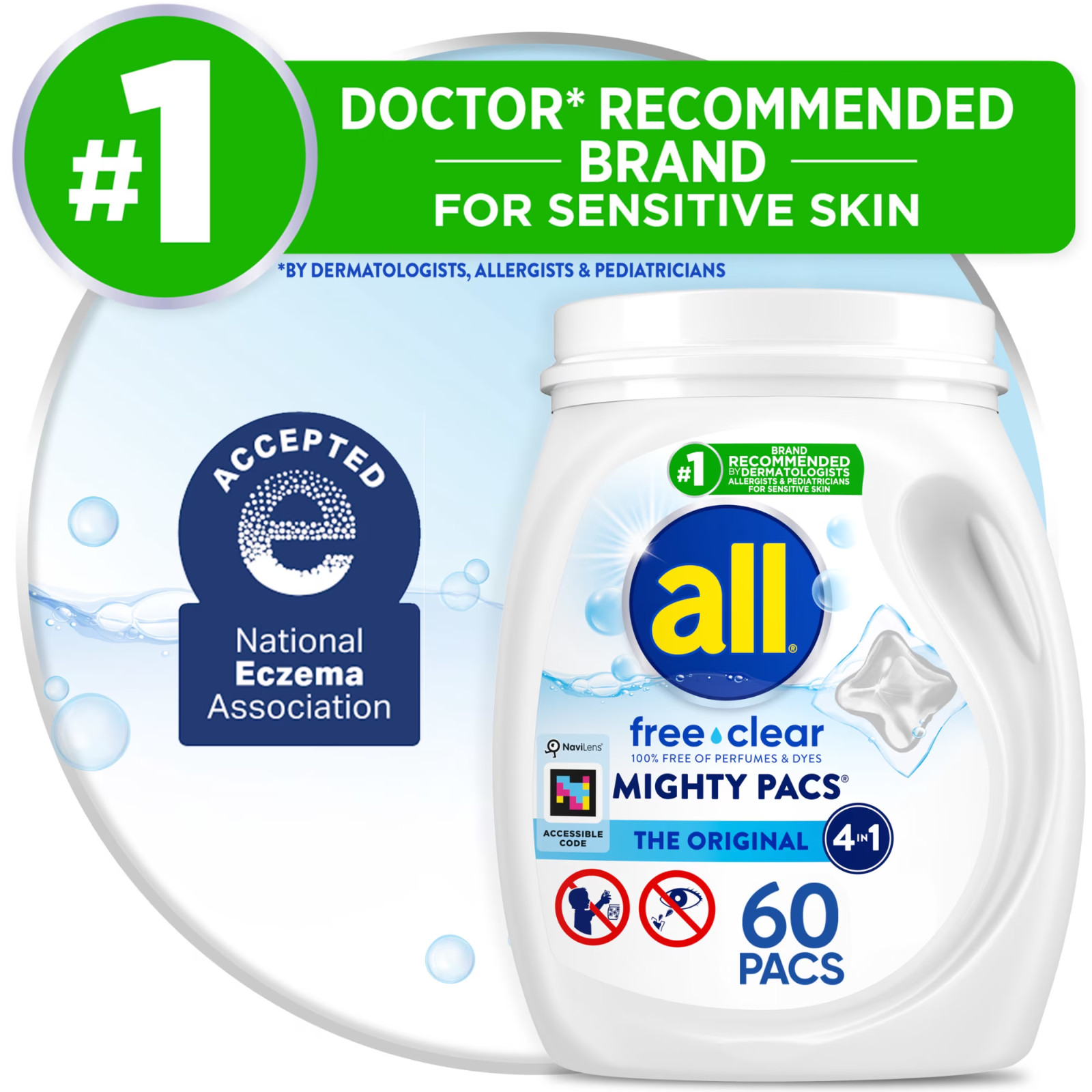 [BIG SALE] all Free Clear Mighty Pacs, 60 Count – 2 PACK