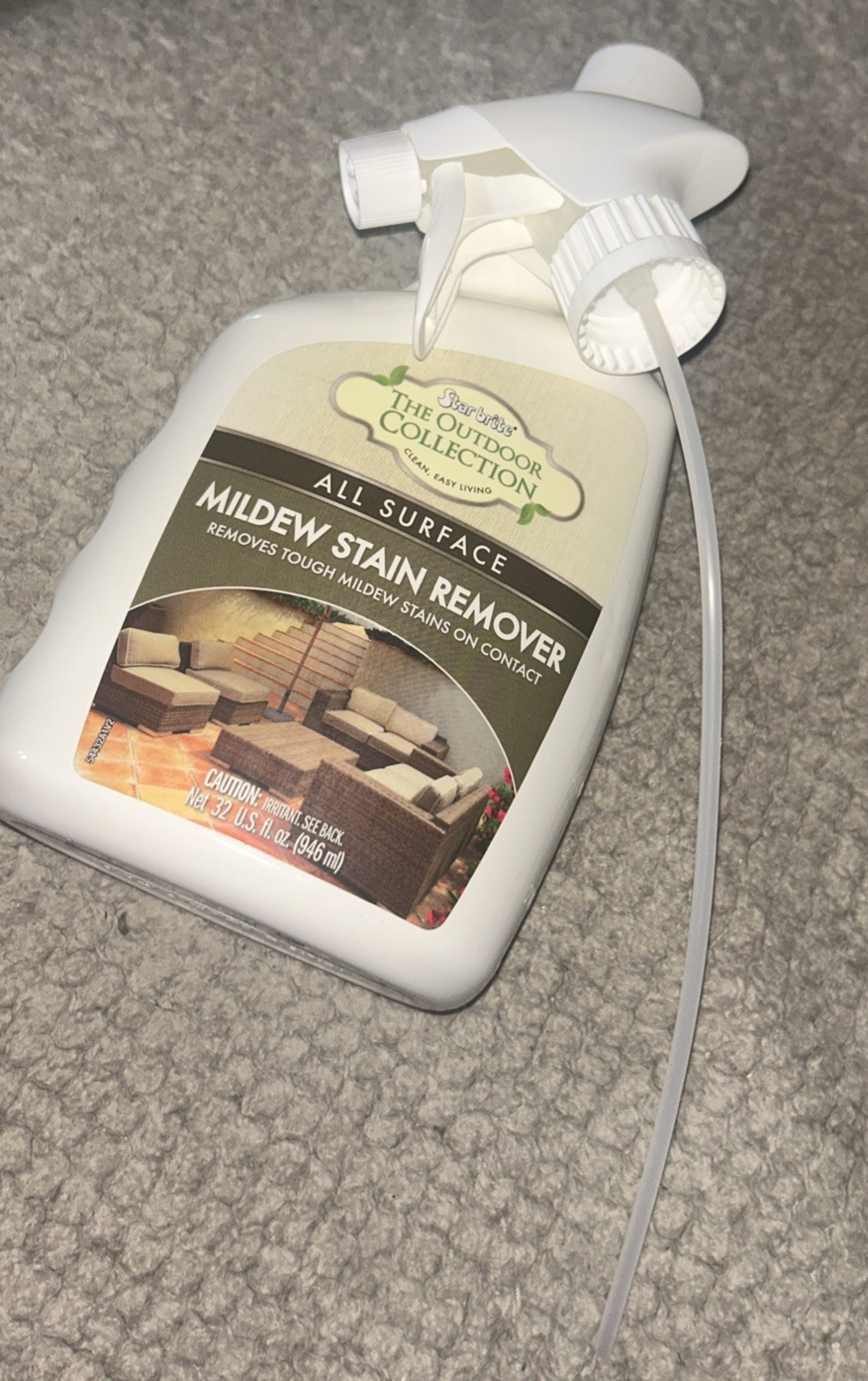 Star Britte ~ Mildew Stain Remover ~ 32oz Outdoor Upholstery & Fabric ~ Sealed