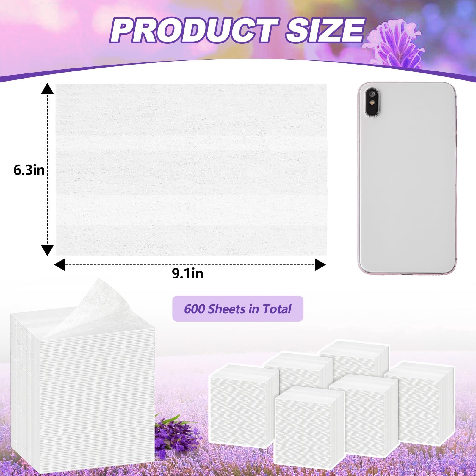 600 Count Dryer Sheets Fabric Softener Fresh Scent Dryer Sheets Bulk Naturall…