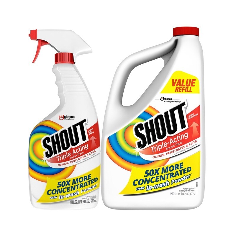 Triple Acting Laundry Stain Remover Spray Concentrated Multi Surface 22oz New
