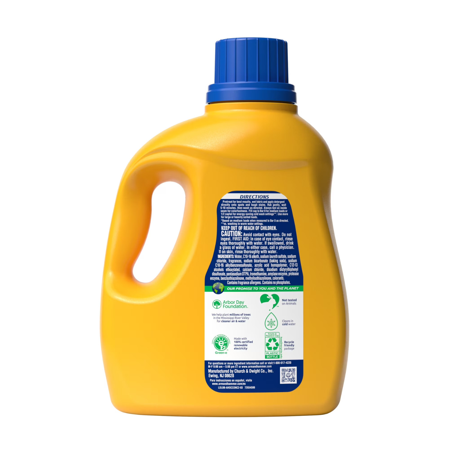 ARM & HAMMER OxiClean Laundry Detergent Clean Meadow 96.2oz 74 Loads, 3 Pack