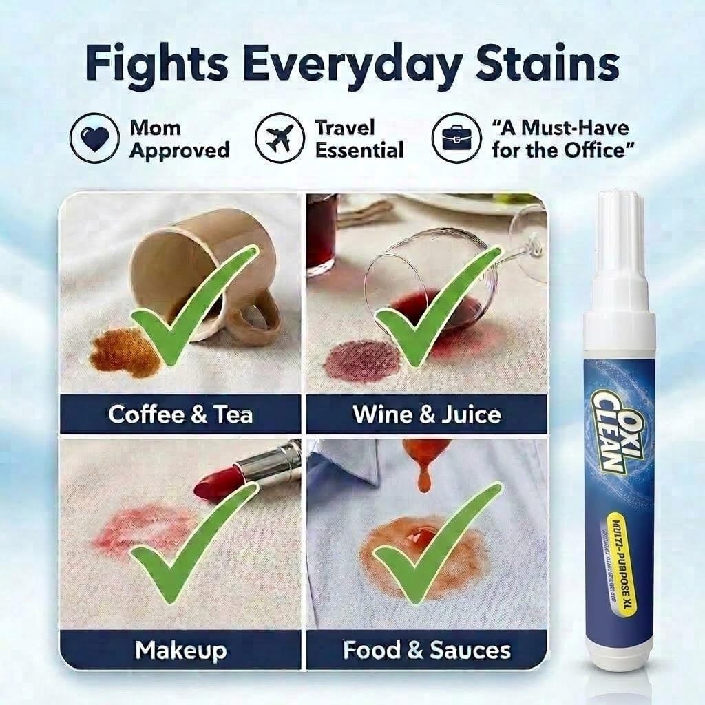 On The Go Stain Remover Pen, 0.74 Fl Oz – Instant Travel Stain Cleaner for Cl…