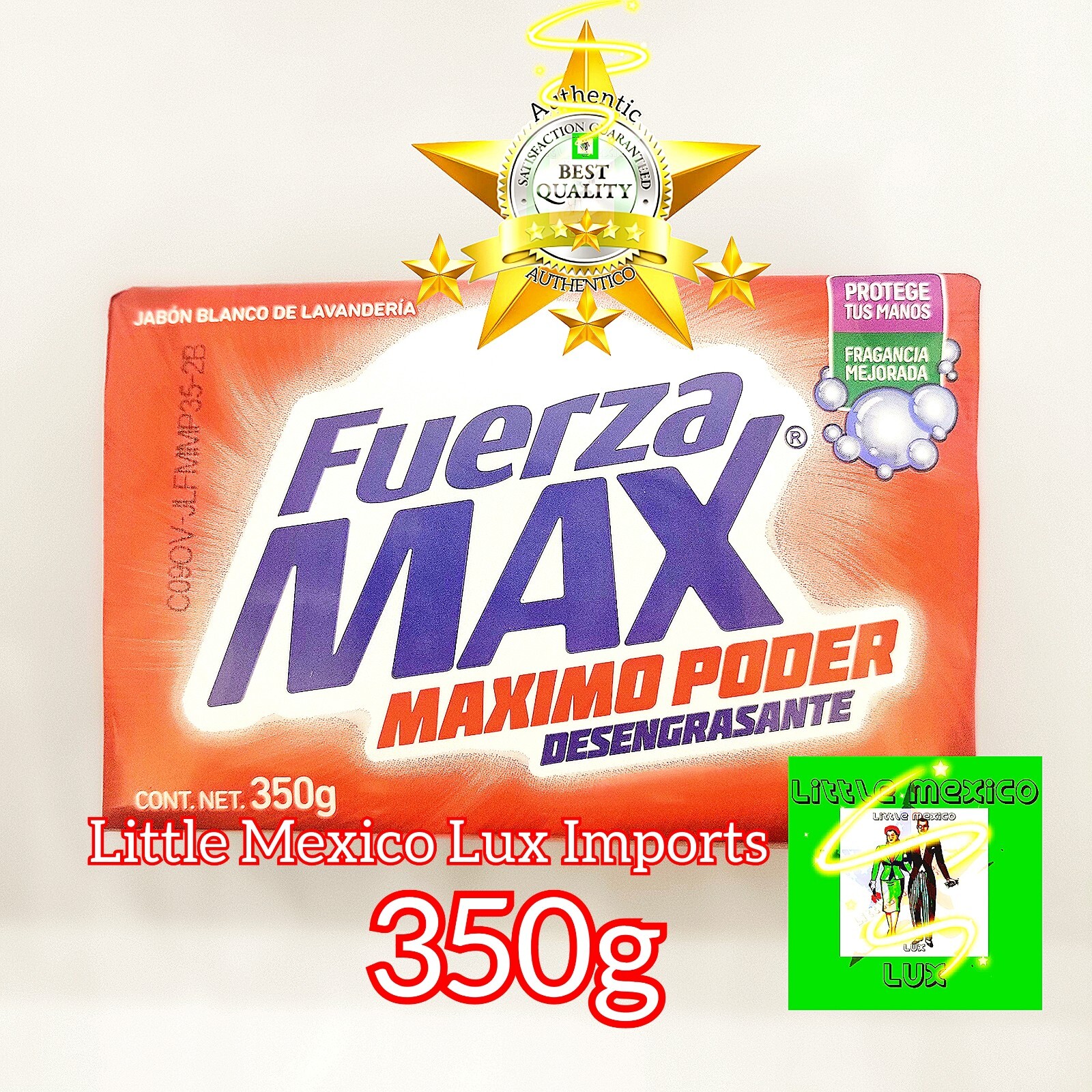 FUERZA MAX MAXIMO PODER DESENGRASANTE JABÓN DE LAVANDERÍA EN BARRA 350G STAIN⚡️