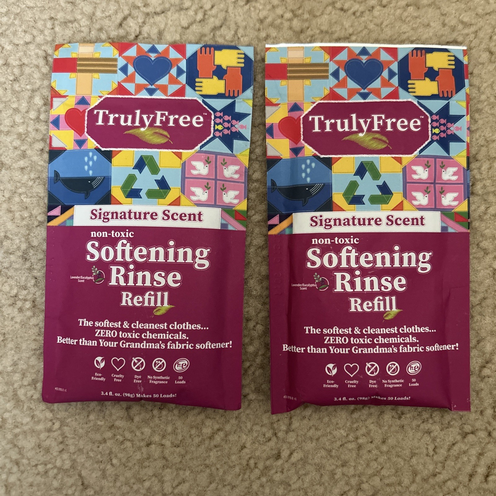 Fabric Softener 2 Pack TrulyFree Natural Non-Toxic Babies Kids Signature Scent