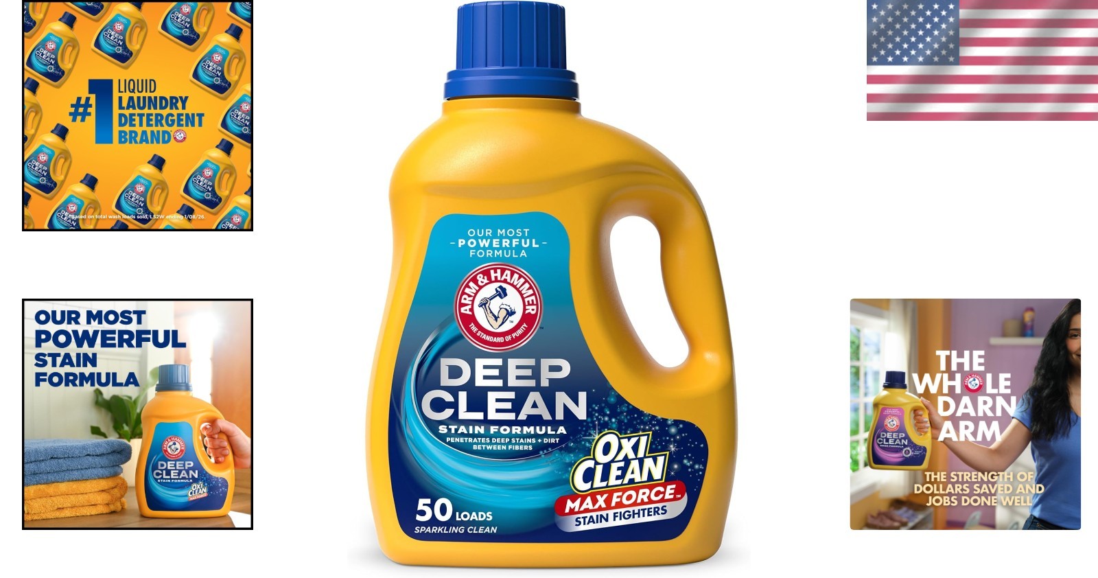 OxiClean Max Force Deep Clean Laundry Detergent 75 Fl Oz – Sparkling Fresh Scent