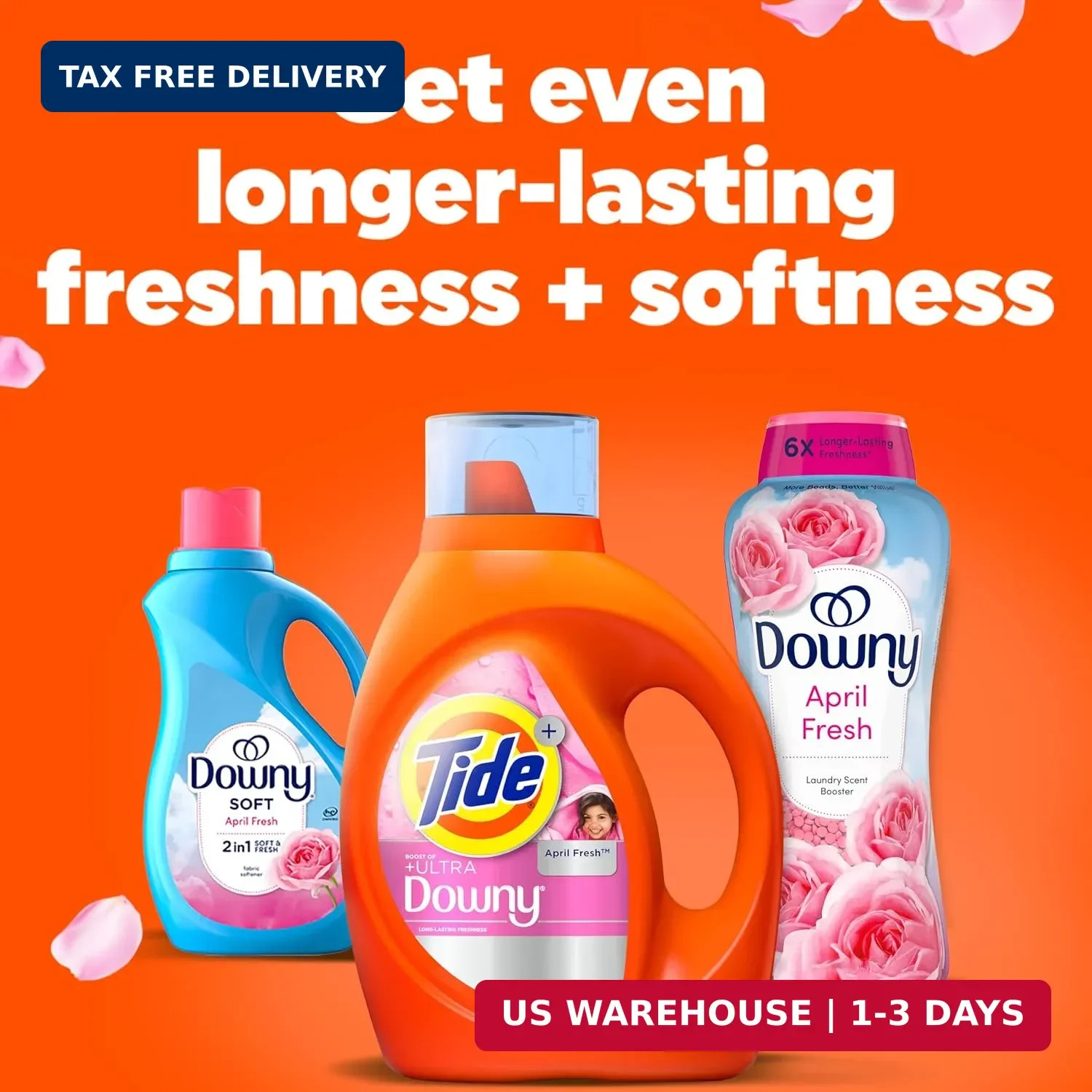 Tide Plus Boost of Ultra Downy Liquid Laundry Detergent, April Fresh Scent, 132