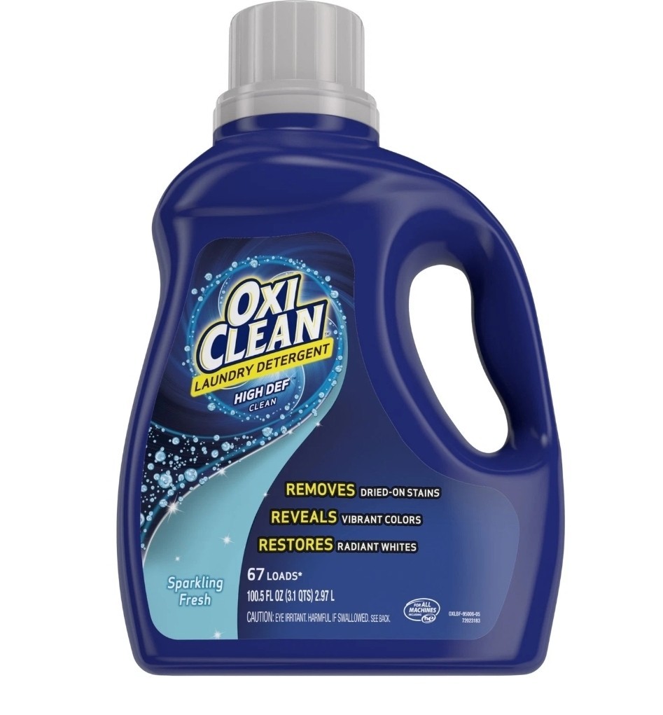 OxiClean Liquid Laundry Detergent Sparkling Fresh -Jumbo 67 Loads 100.5 Fl Oz