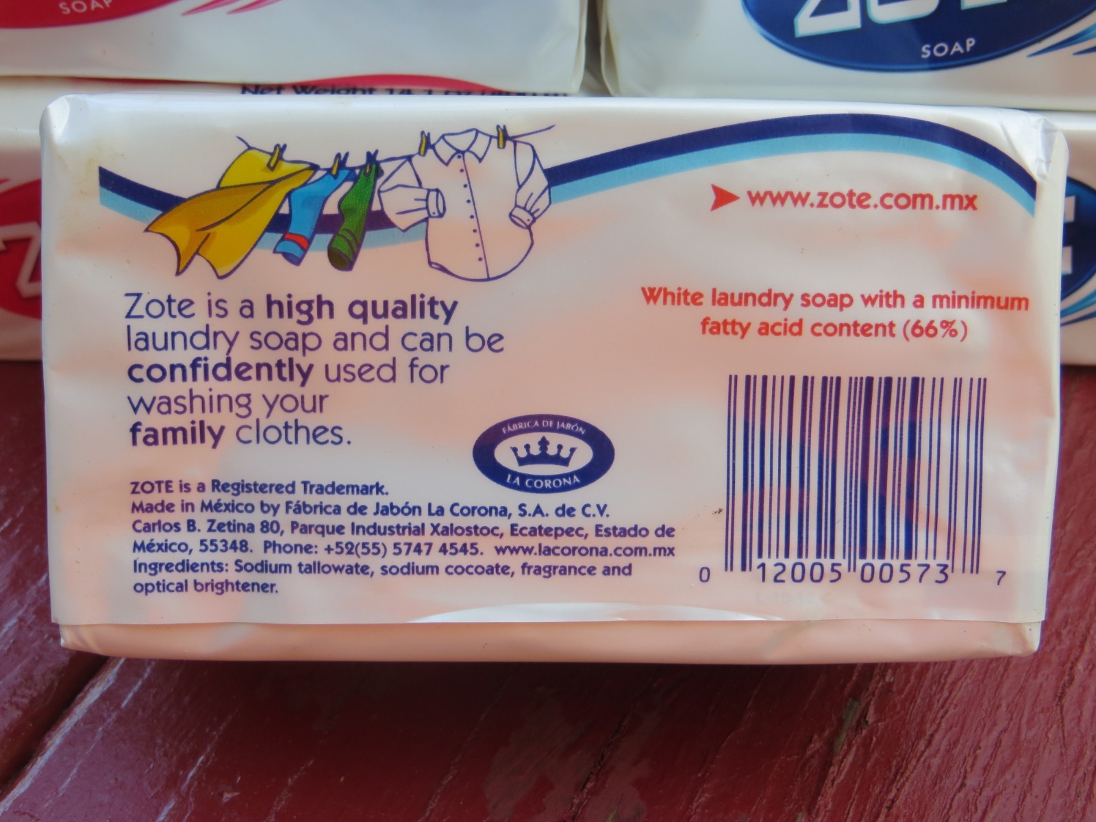 ZOTE LAUNDRY BAR SOAP PINK / WHITE 14.1OZ MIXED LOT OF 6