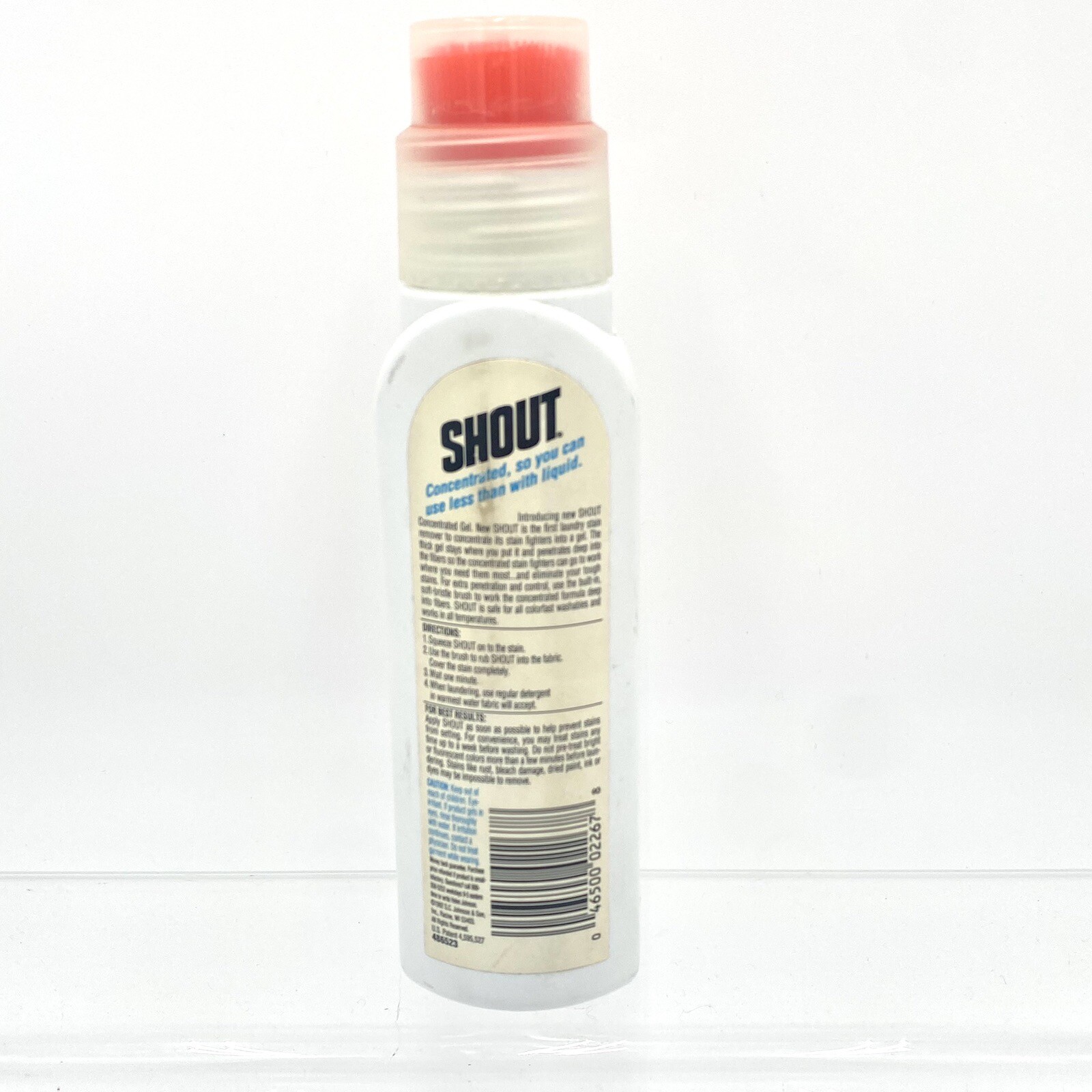 Shout Ultra Concentrated Gel Stain Remover Scrubber Brush Vintage 1992 Open Full