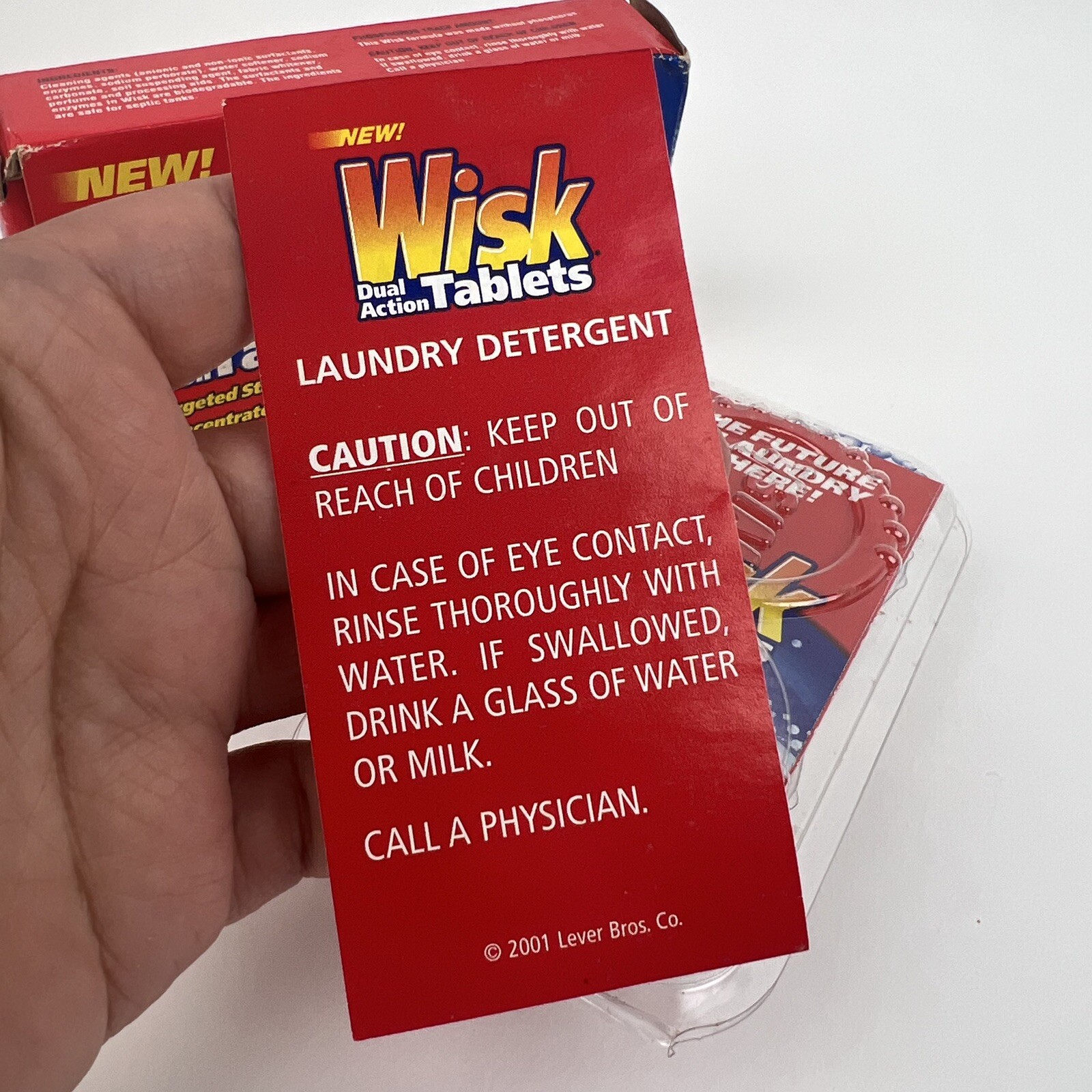 Wisk Dual Action Tablets Laundry Detergent Travel Discontinued Vintage Prop 00s