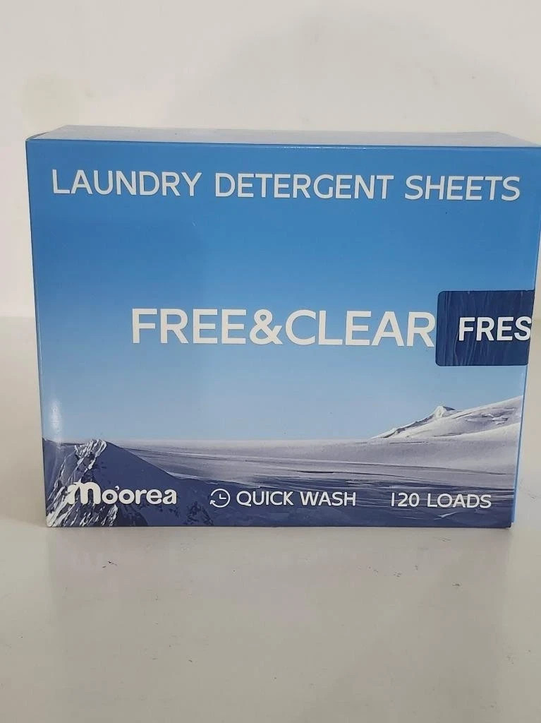 Laundry Detergent Sheets Fragrance Free 120 Loads