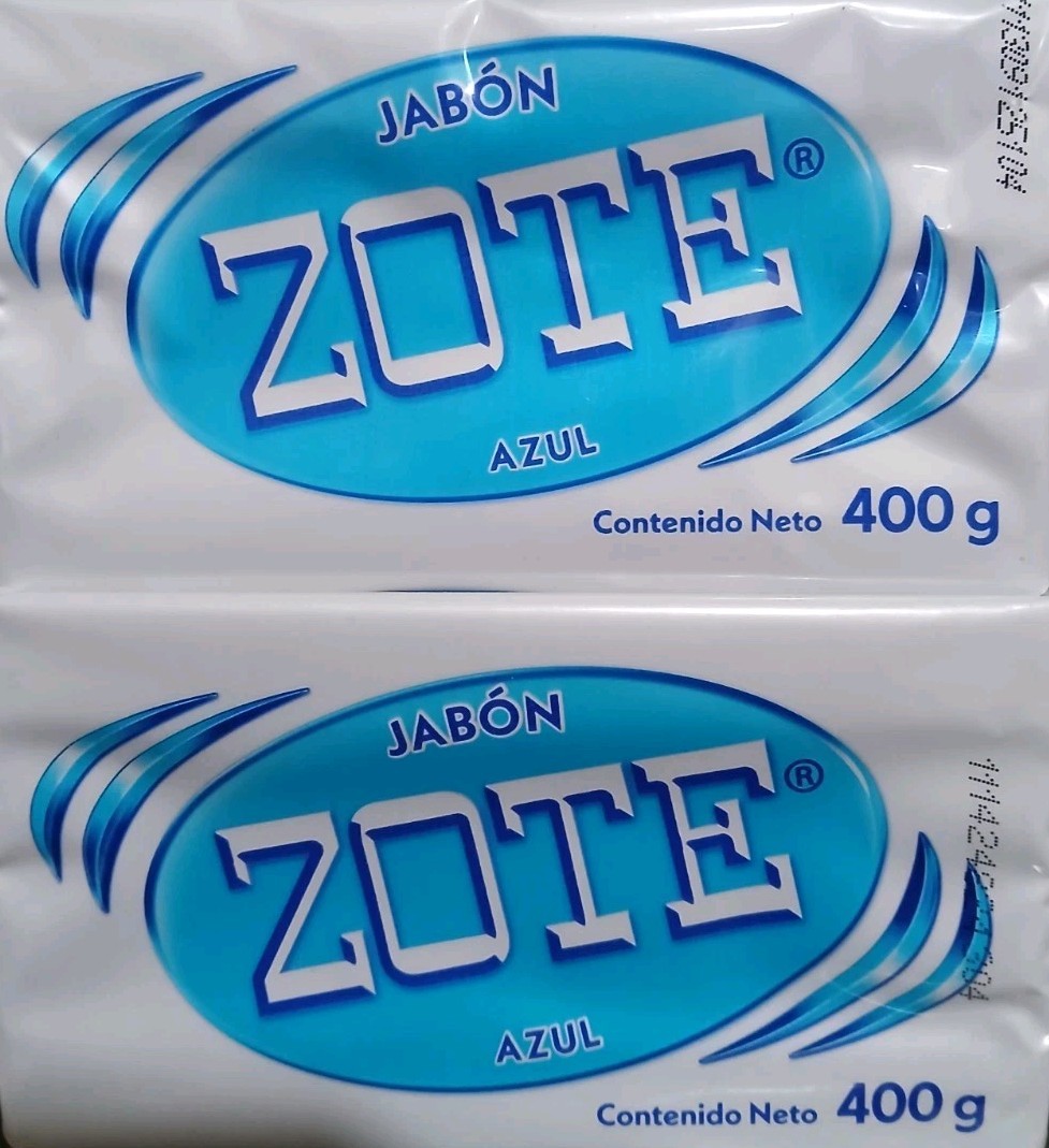 4X ZOTE AZUL LAUNDRY SOAP BARS ( JABON LAVANDERIA EN BARRA ) – 4 BARS 400g EACH
