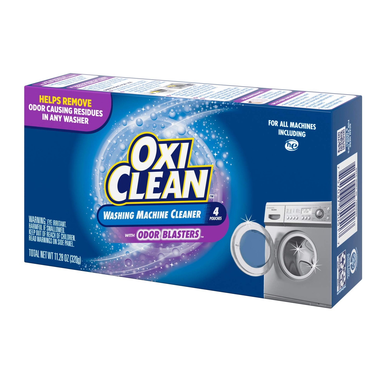 OxiClean Washing Machine Cleaner with, ODOR BLASTERS, 4 Count Fresh