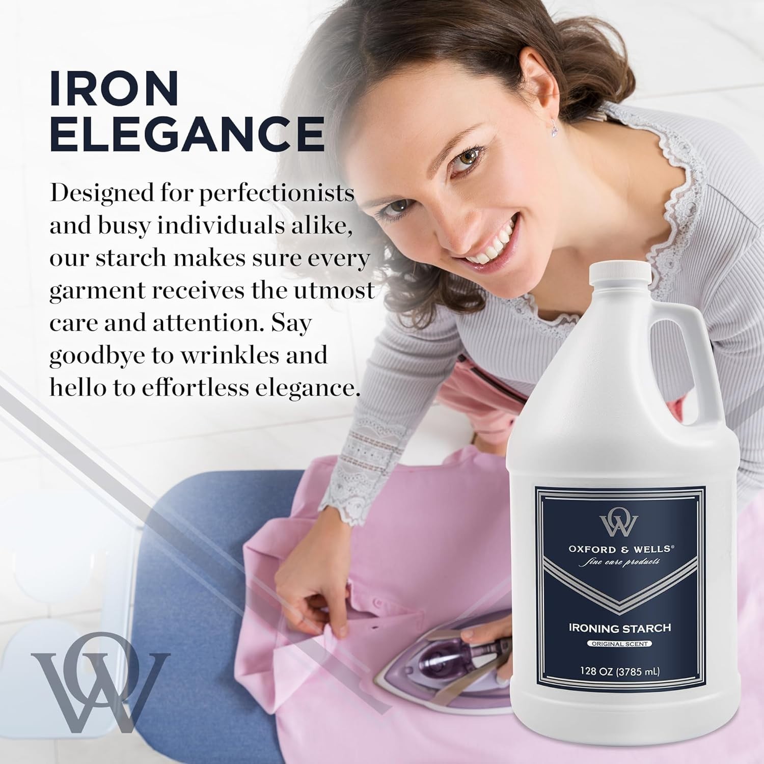 Gentle Non-Streaking Fabric Care Spray – 128 Oz Wrinkle Releaser with Scent