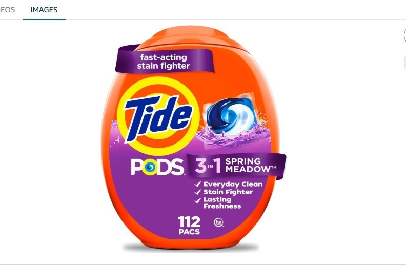 Tide PODS Laundry Detergent Pacs, 3-in-1 Stain Remover, Odor Fighter, Color Prot