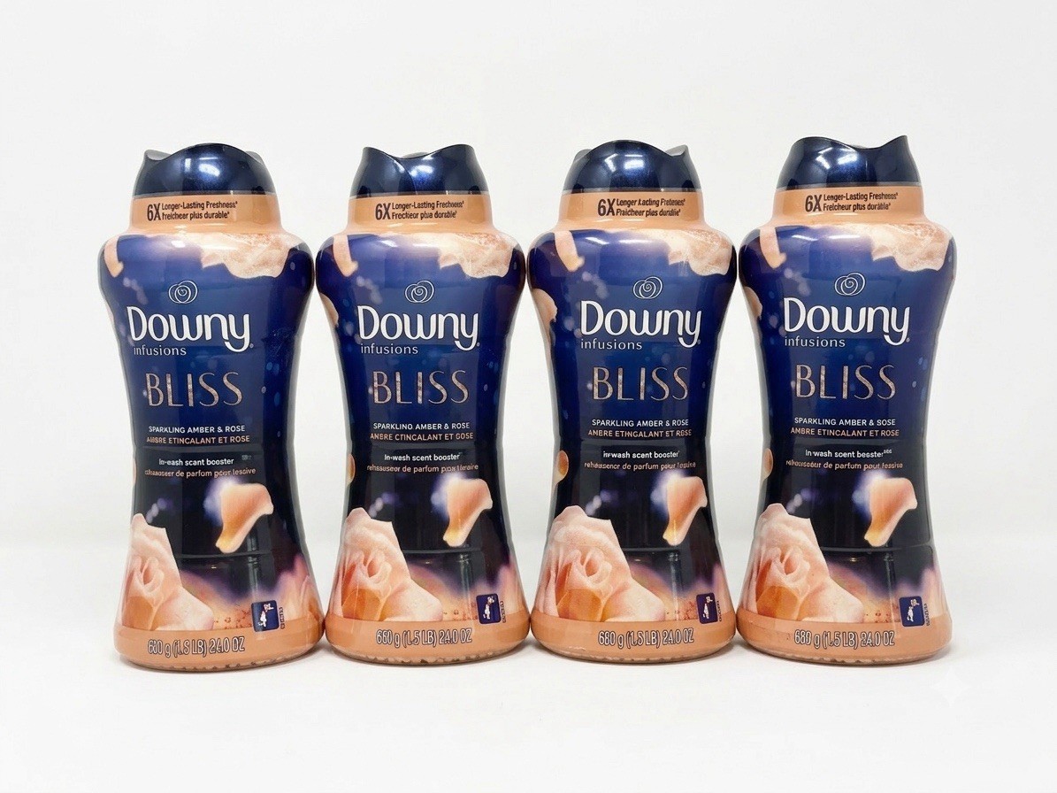 Downy Infusions Bliss Sparkling Amber & Rose 24oz 4 Units HTF Rare New