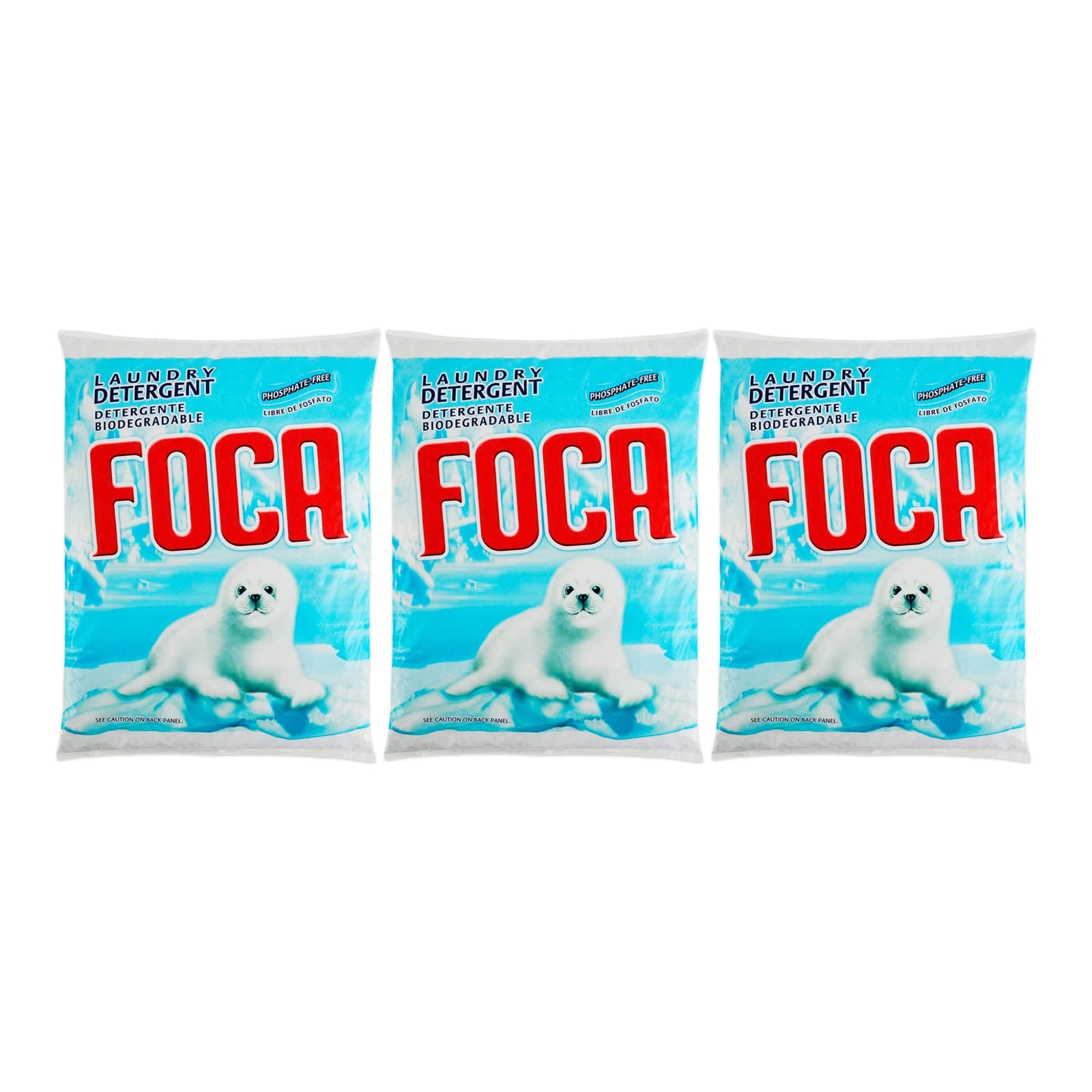 Foca Powder Laundry Detergent, 17.63oz (500g) (Pack of 3)