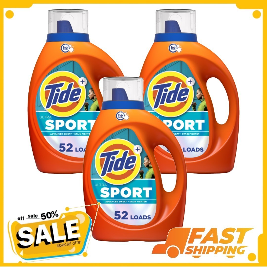 Tide Ultra Sport Liquid Laundry Detergent, Advanced Sweat, 73 fl oz, 156 Loads