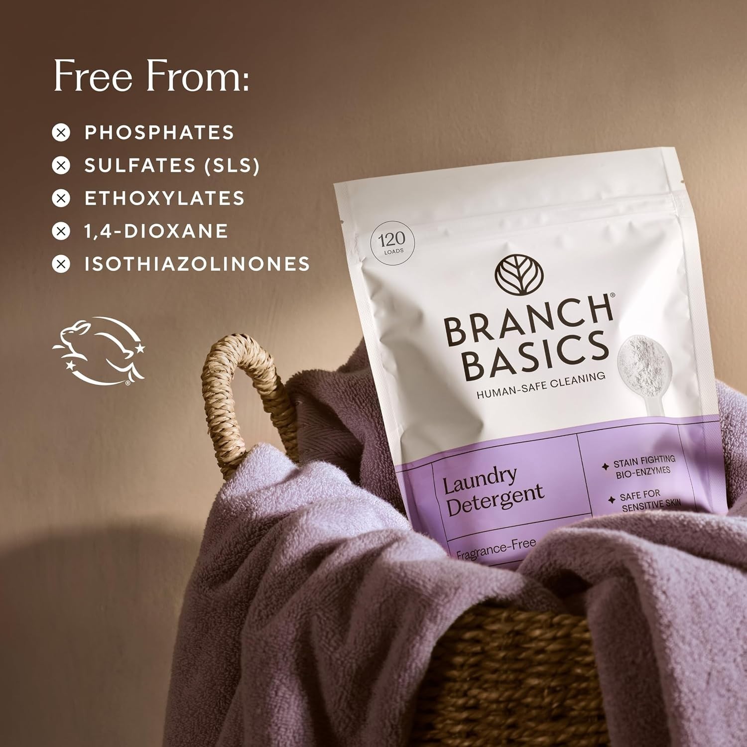 Branch Basics Laundry Detergent 4 lb Fragrance Free Plant Based 120 Loads 4lbs