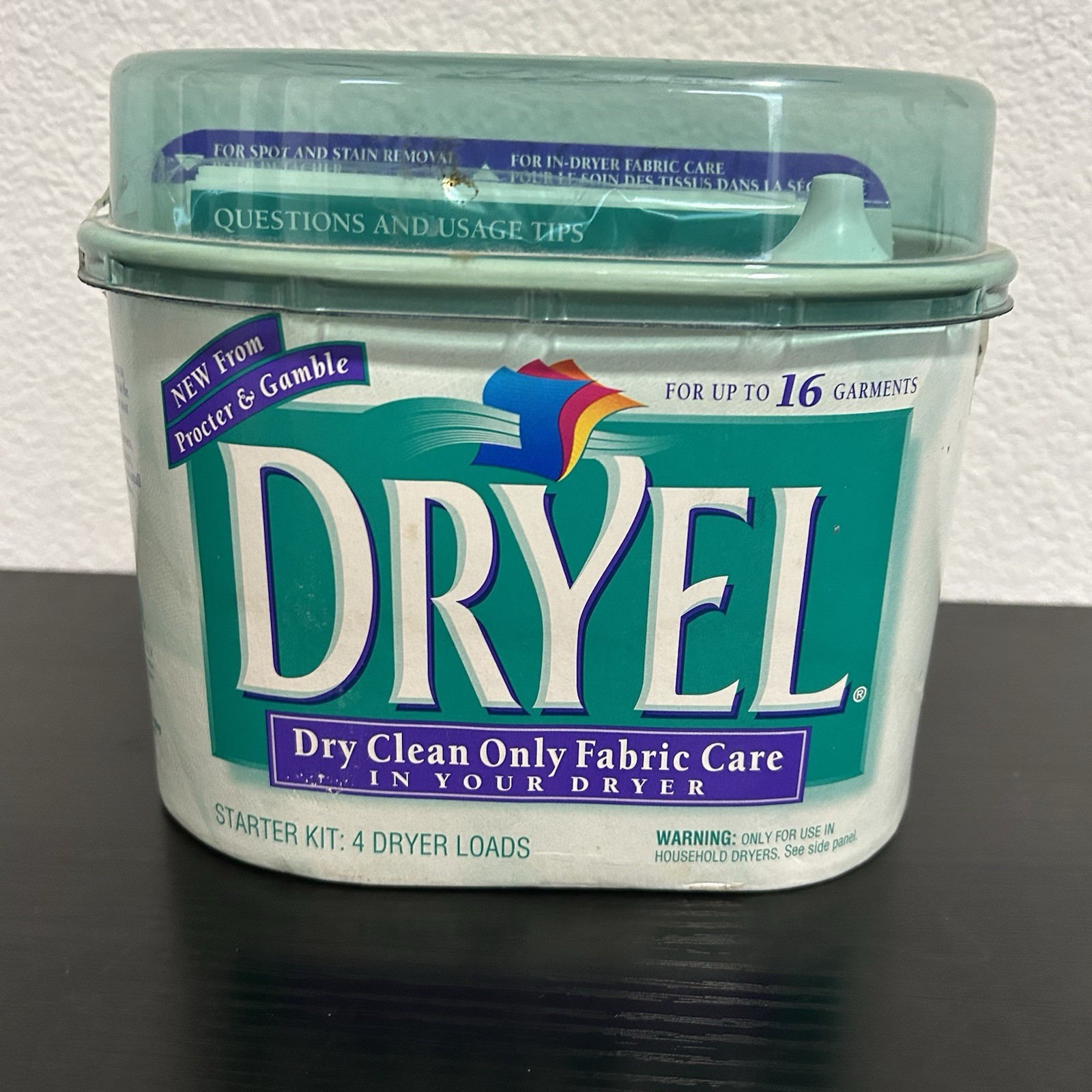 Vintage 1997 Dryel Dry Clean At Home Starter Kit 16 Garments 4 Loads NOB