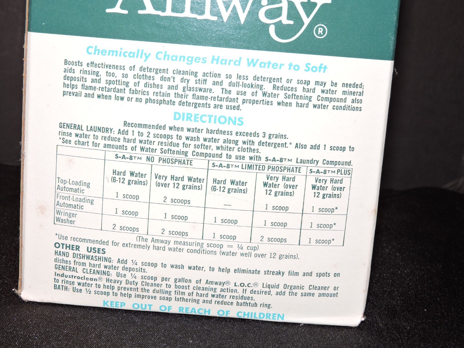 Amway Water Softening Compound Detergent Booster Hard Water Reducer NOS 7 lbs