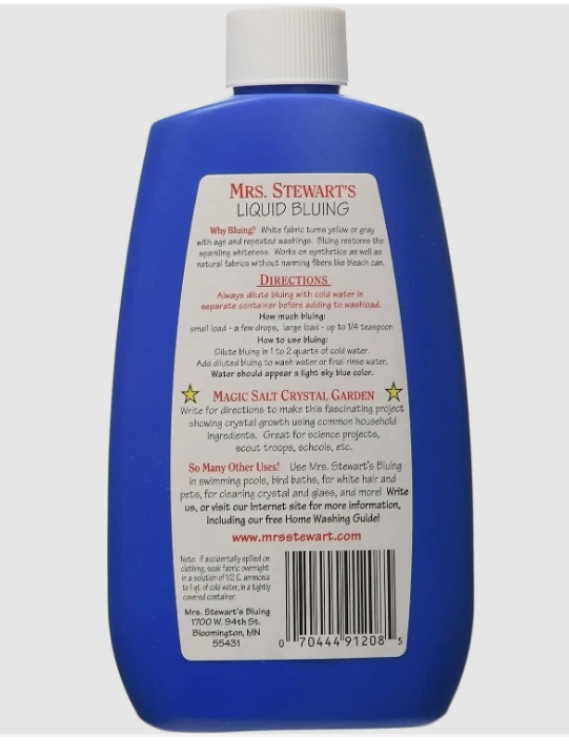 Mrs. Stewart’s Concentrated Liquid Bluing, 8 fl oz (2 Pack)