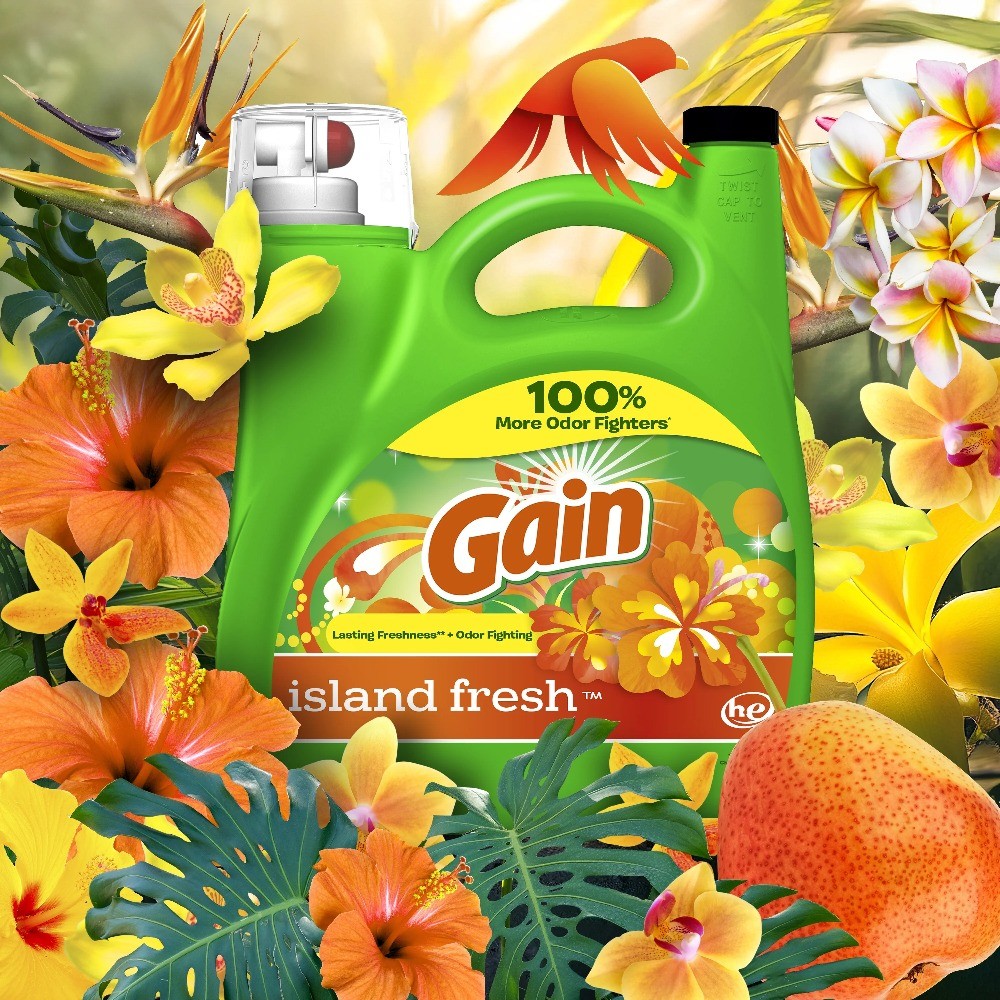 Liquid Laundry Detergent, Island Fresh Scent, 154 fl oz, 107 Loads
