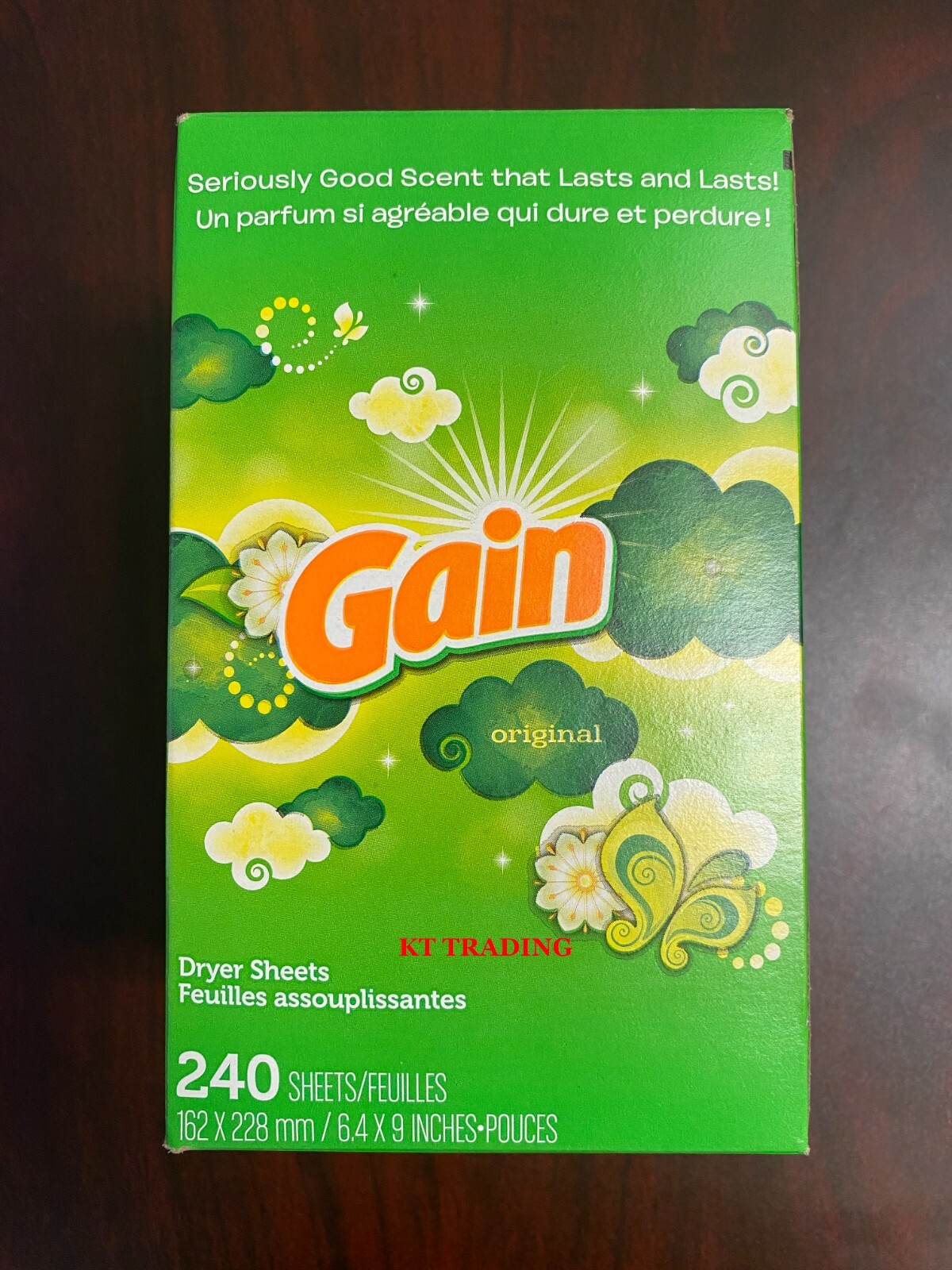 GAIN Clothes Softener Wrinkle Static Remover Dryer Sheets ~ Original Scent 240ct