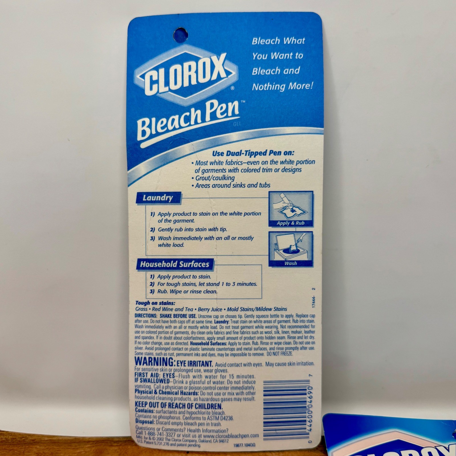 New 3 Packs Clorox Bleach Pen Gel 2oz Each Dual Tip Stain Remover 2002 Sealed