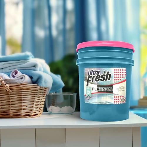 Ultra Fresh Platinum Liquid Fabric Softener, 5 Gallon, Spring Fresh Scent, HE Co