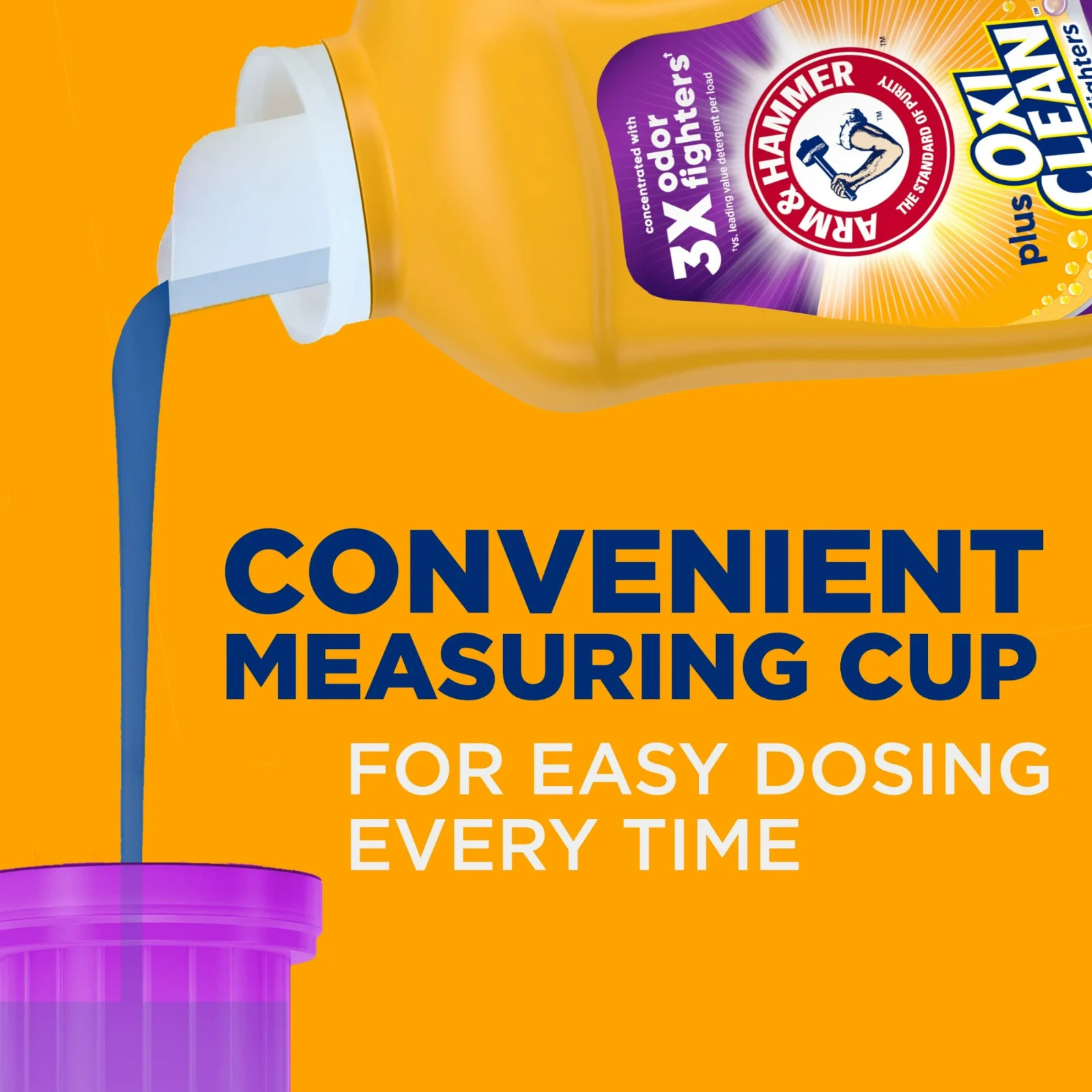 ARM & HAMMER Plus OxiClean Odor Blasters Liquid Laundry, 77 Loads, 100.5 Fl oz