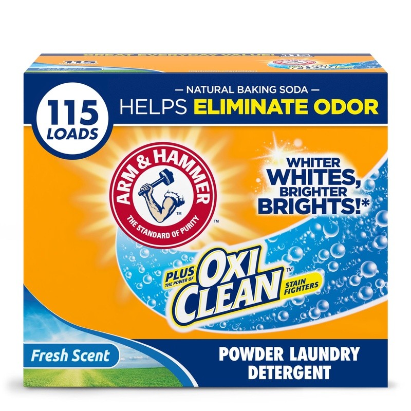 OxiClean Powder Laundry Detergent Fresh Scent 115 Loads Stain Remover HE Safe