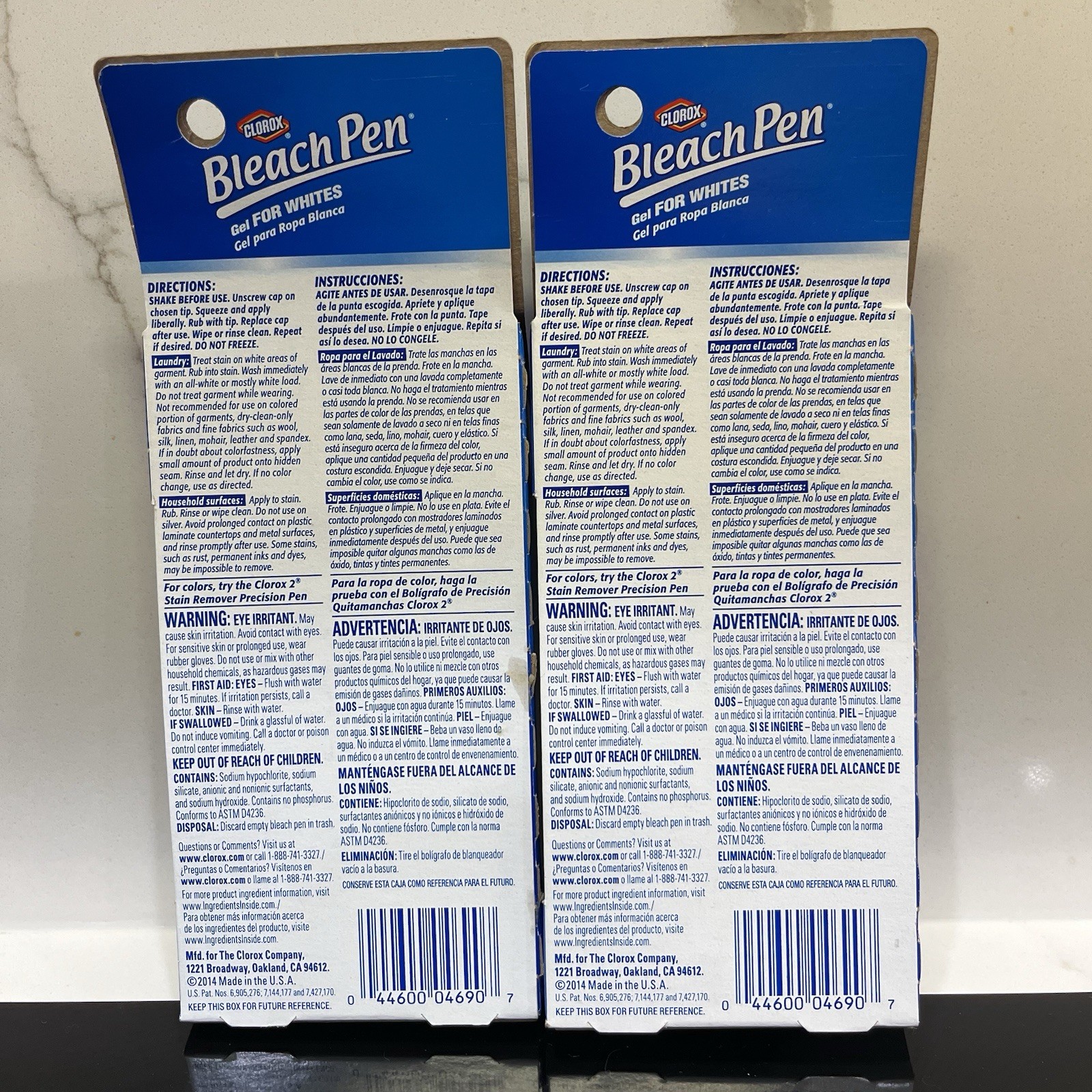 2 New Clorox Bleach Pen Gel For Whites Dual Tipped Discontinue 2oz Laundry Stain