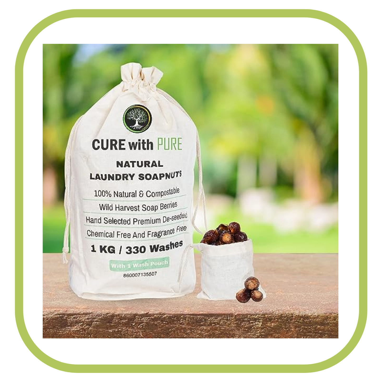 Pure Organic Soap Nuts Laundry Detergent Non-toxic Eco-friendly 330 Loads Approx
