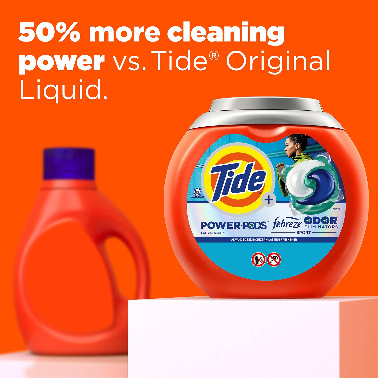 Tide Power Pods Febreze Odor Eliminators 25 Count Tough Stain Fighter