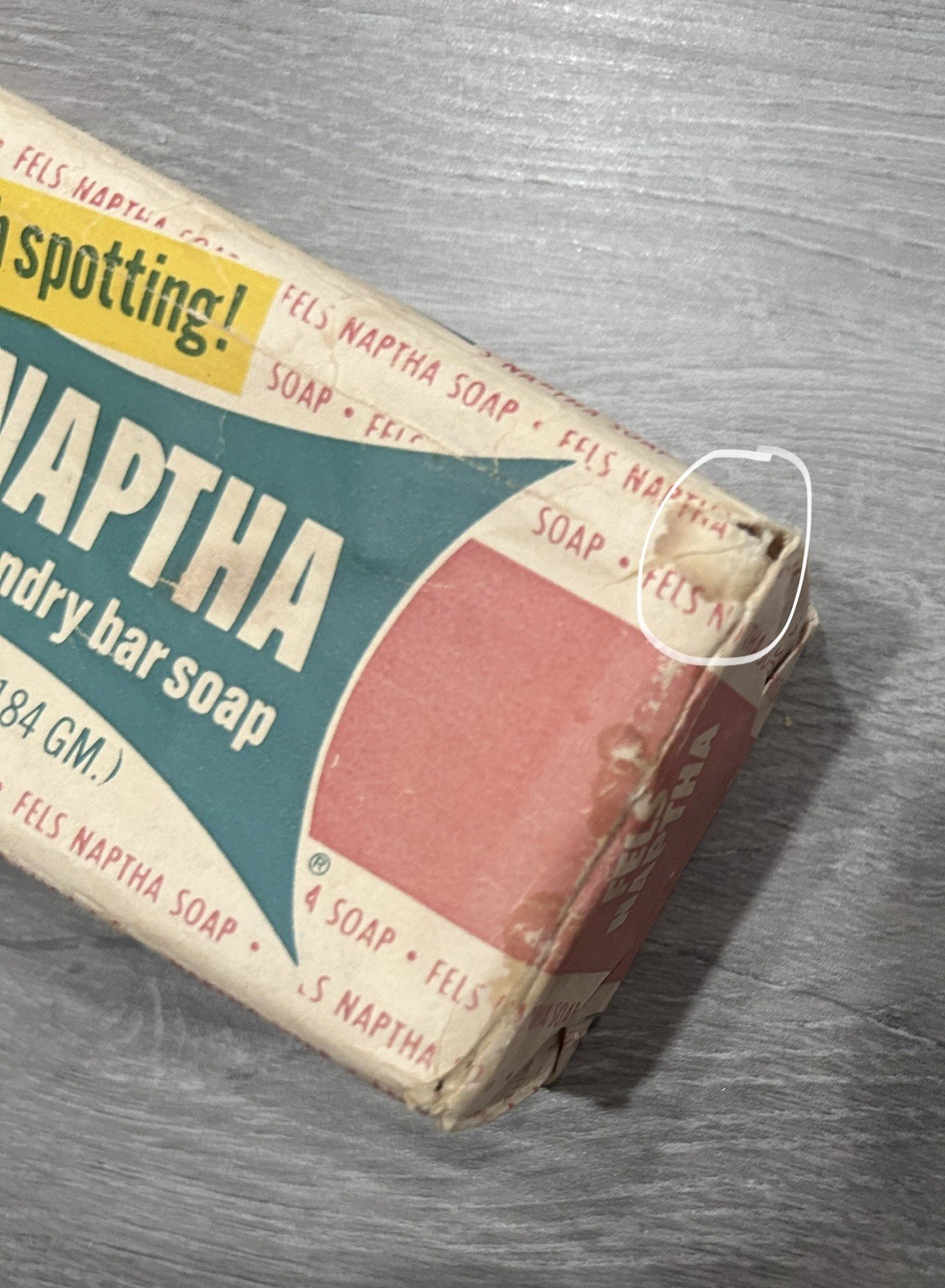 Fels-Naptha Heavy Duty Laundry Bar Soap 6.5 oz Purex Original Packaging VTG