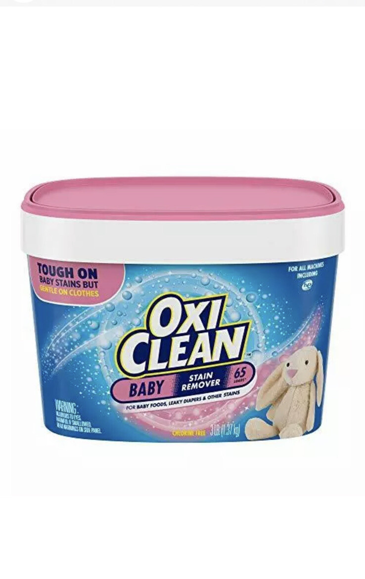 OxiClean Baby Stain Soaker 3lbs Stain Chlorine Free All Machines Powder HTF Safe