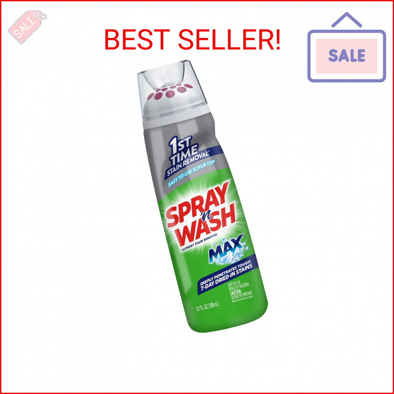 Spray ‘n Wash Max Gel Pre-Treat Laundry Stain Stick, 6.7 oz Stain Remover Stick