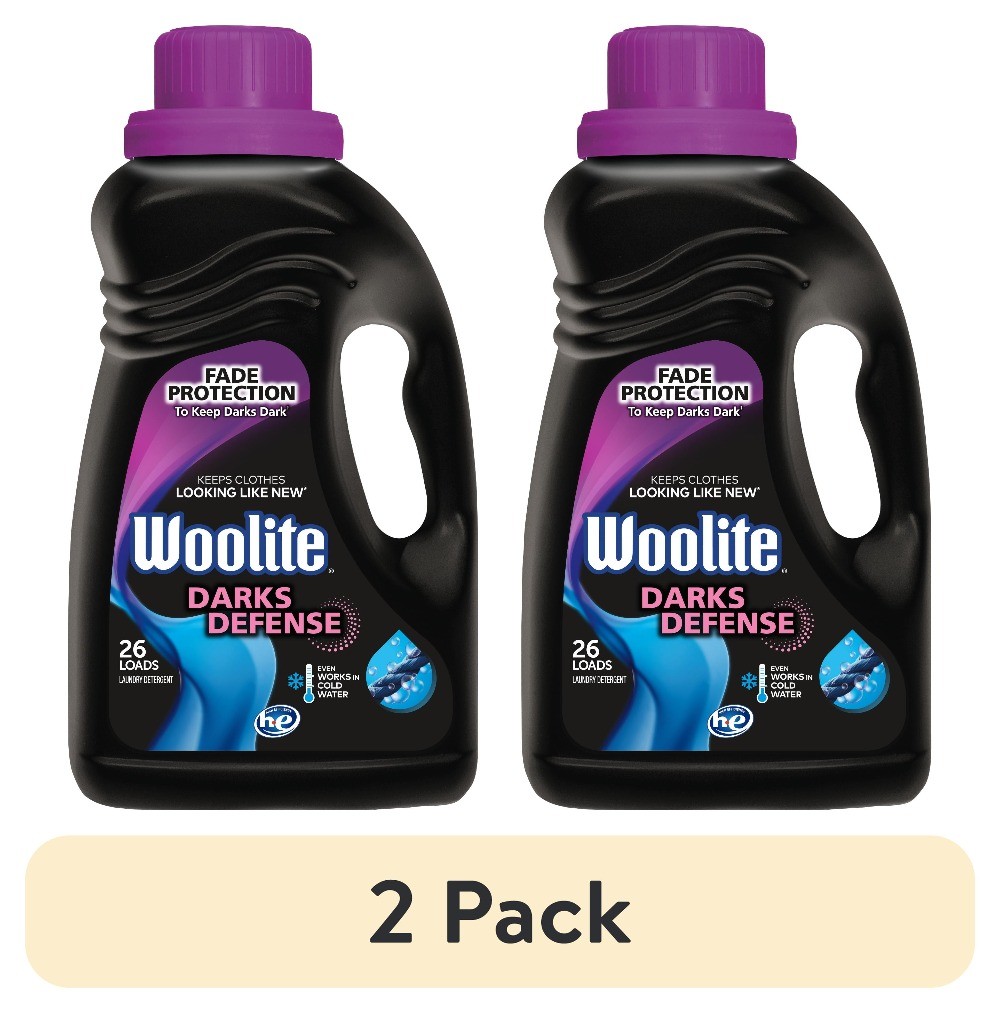 (2 pack) Woolite Darks Defense Liquid Laundry Detergent, 40 fl oz, 26 Loads