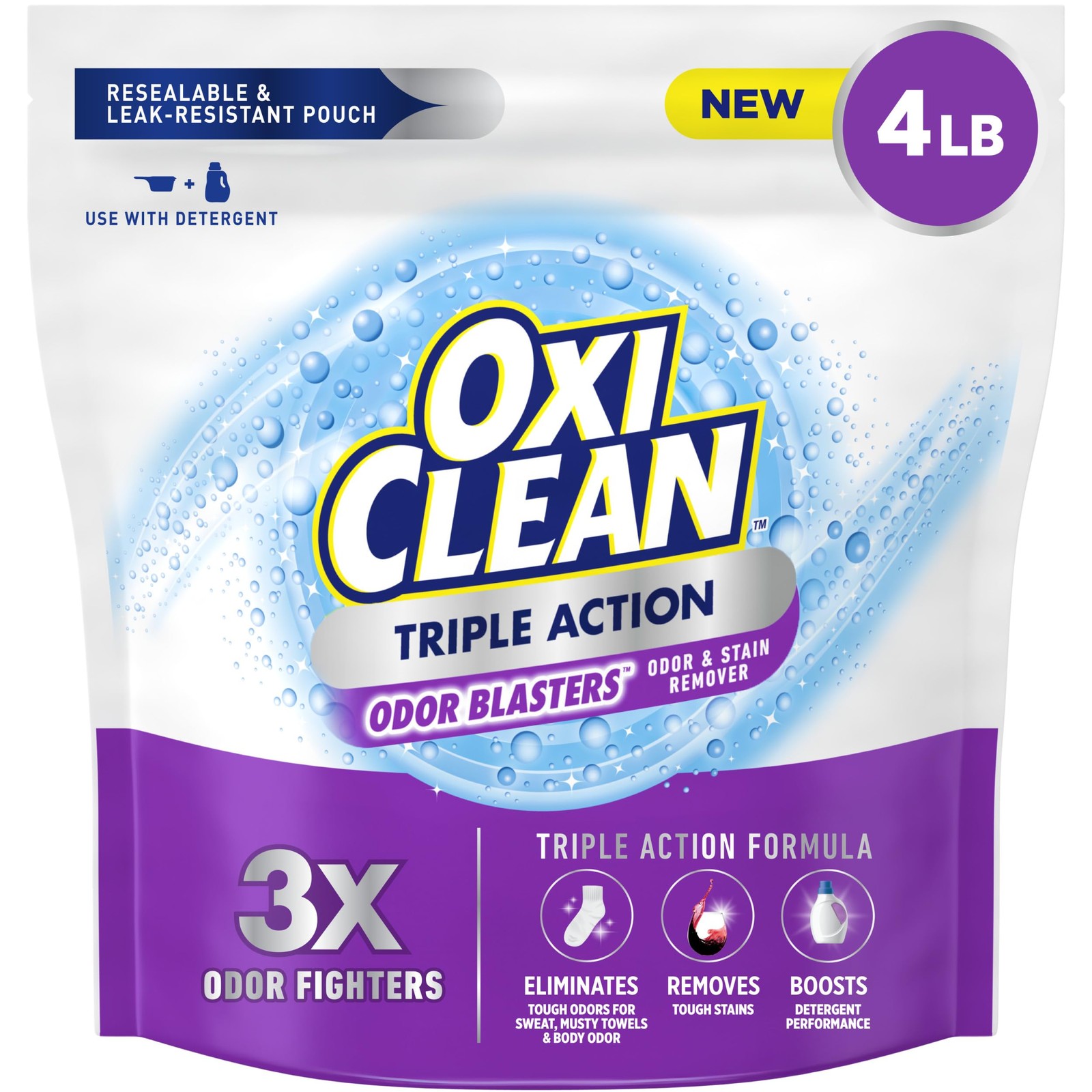 OxiClean Triple Action Odor Blasters and Stain Remover 64 Ounce (Pack of 1)