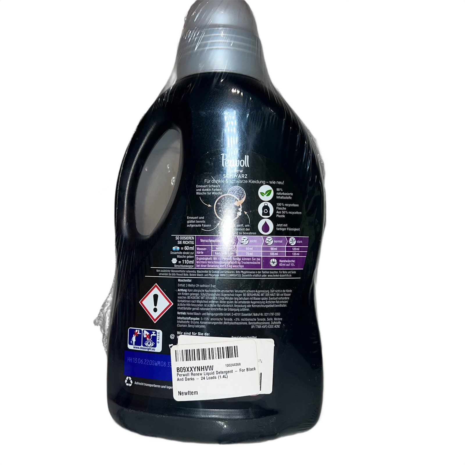 Perwoll Black Renew Liquid Detergent 1.4L 24 Wash For Dark Clothes NEW