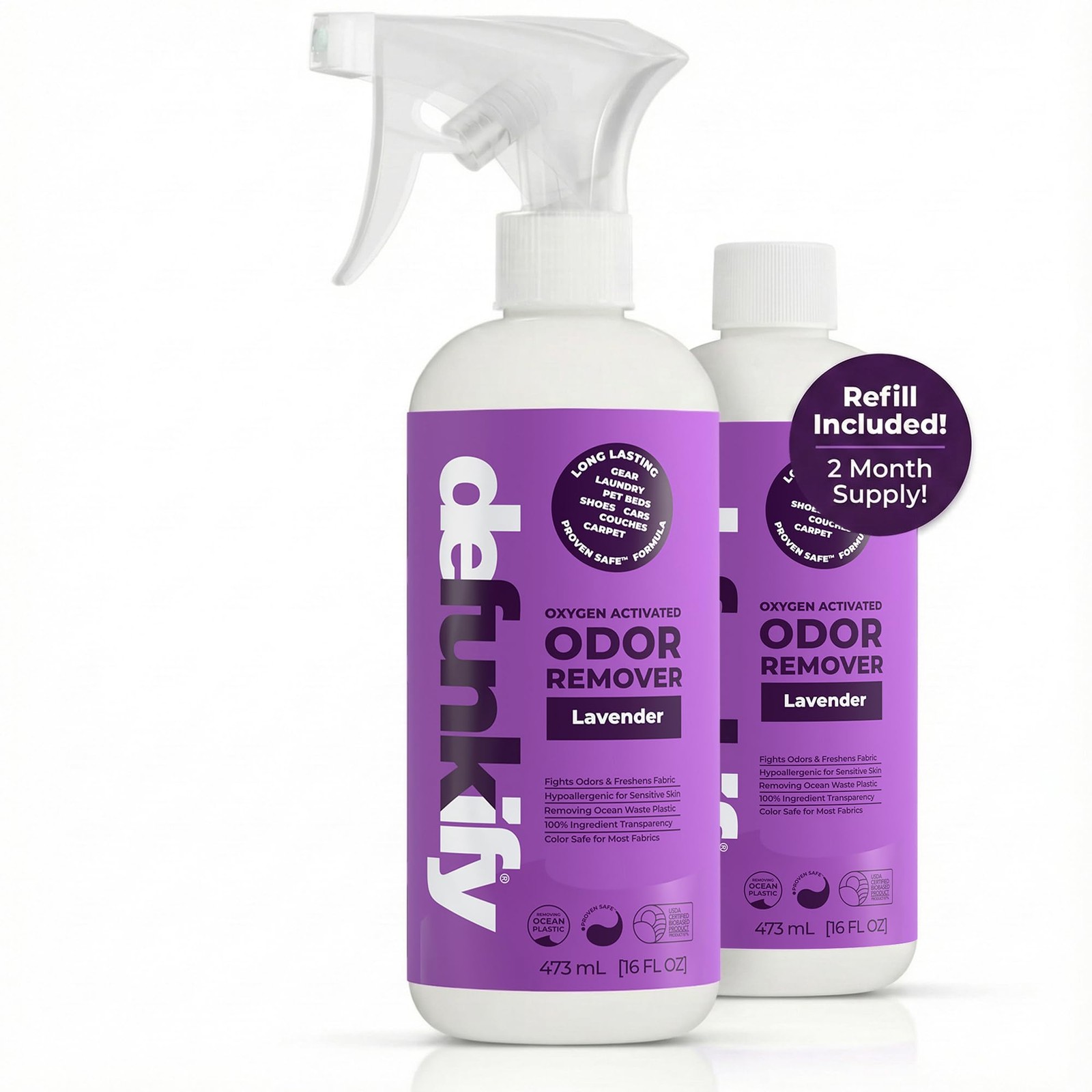 Fabric Freshener Spray, 32oz. ‘Lavender’ Odor Remover Spray. Shoe Deodorizer,…